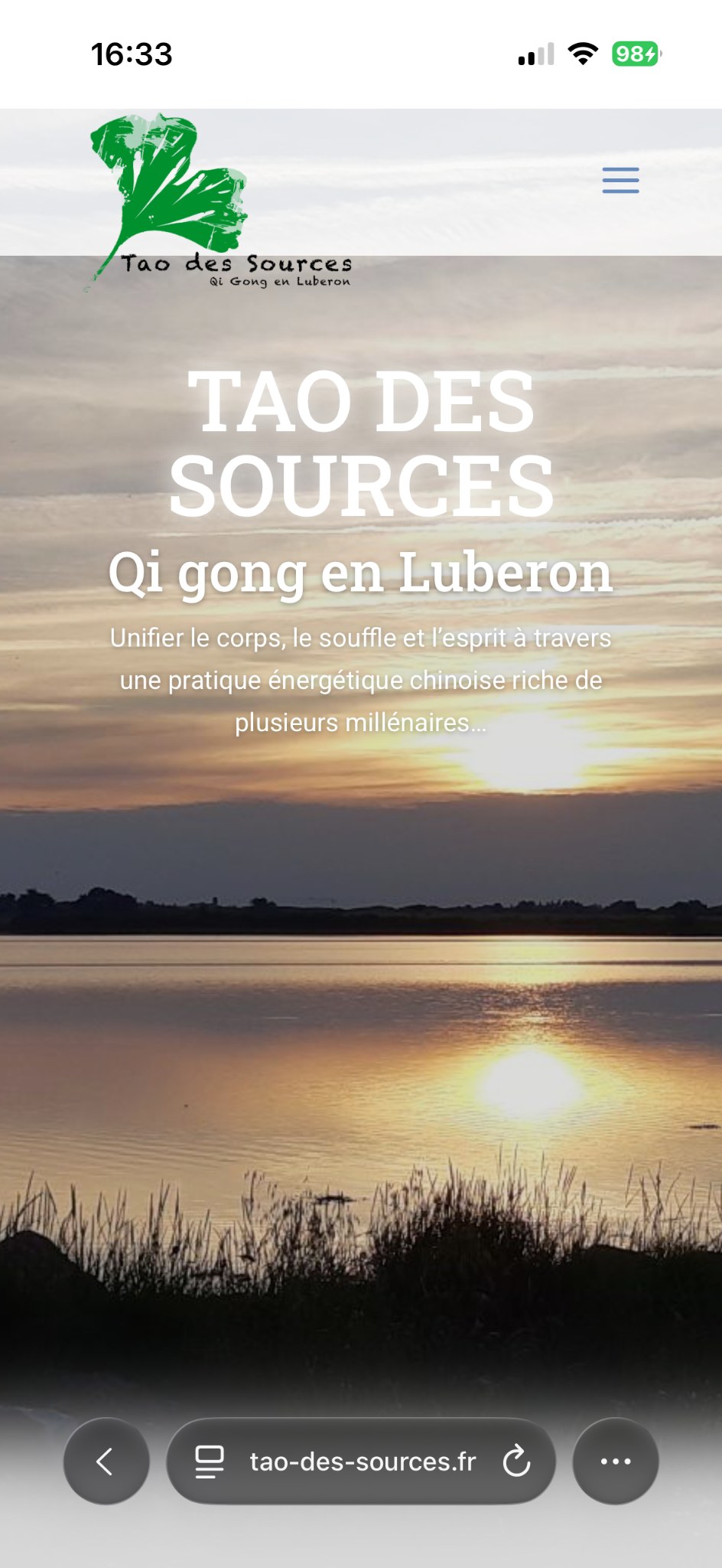 Version mobile du site Tao des Sources
