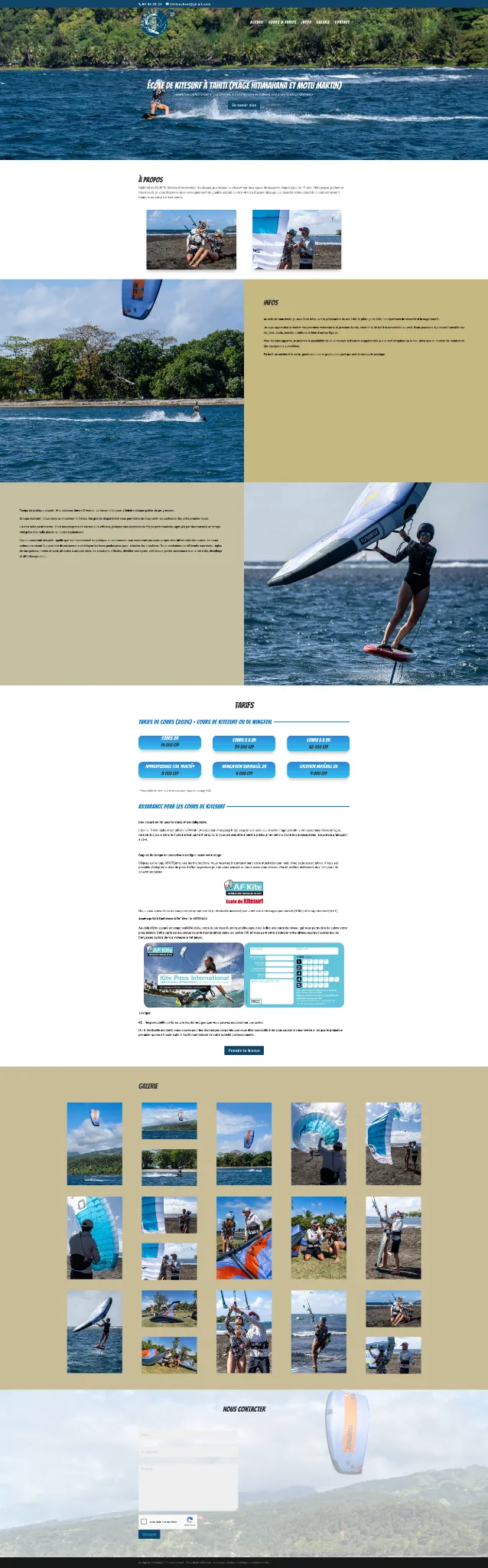 Version ordinateur du site Ti-Kite School
